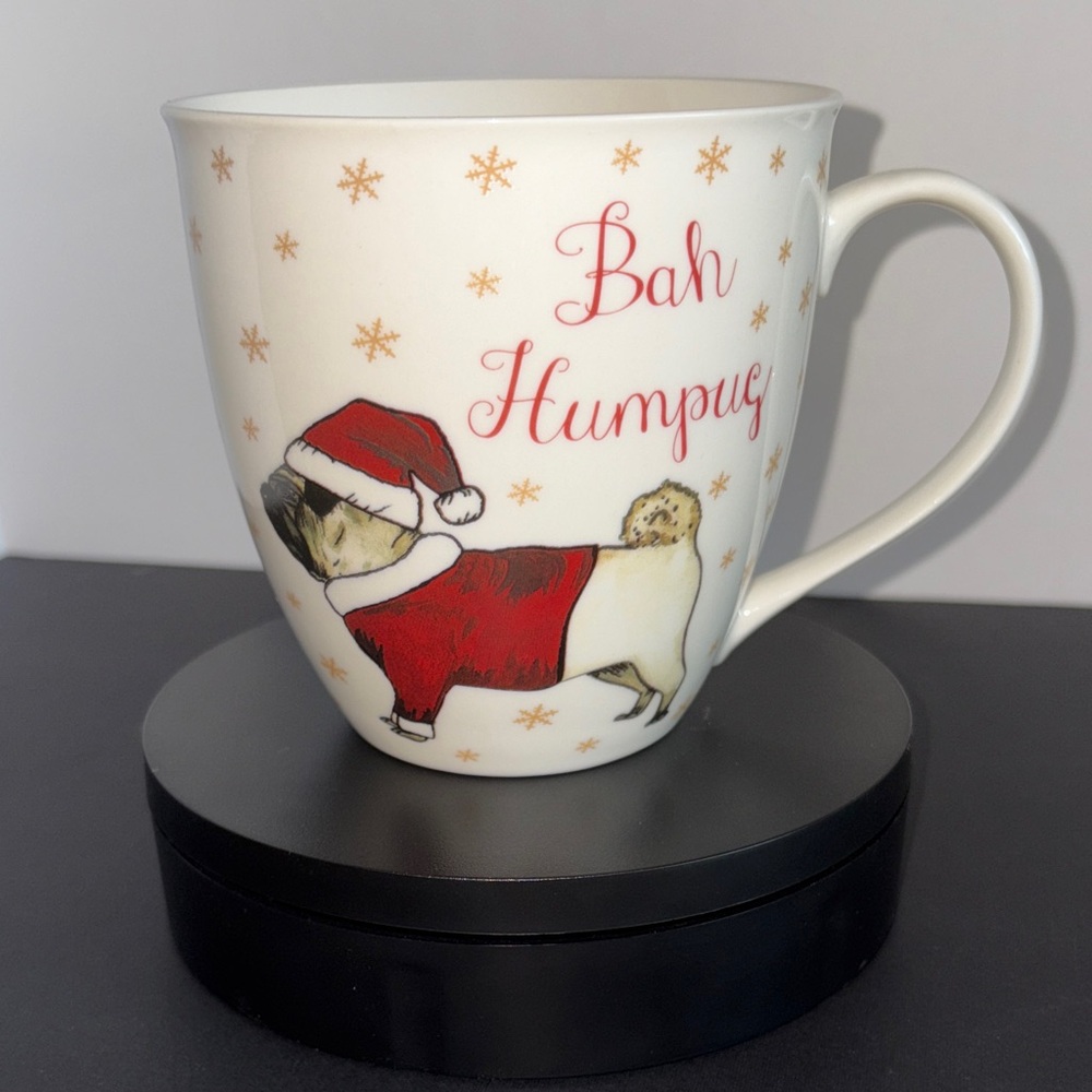 Milly Green Christmas Pug Mug “Bah Humpug”